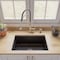 Alfi Brand Black Matte 27"x18" Fireclay Undermount/Drop In Firelcay Kitchen Sink ABF2718UD-BM - alternate 8